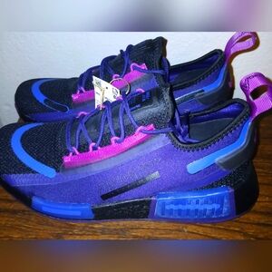 Adidas NMD_R1 Spectoo Boost Black Purple Blue GZ9287 Women's 8